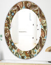 Paisley 13 - Bohemian and Eclectic Mirror - Oval or Round Wall Mirror