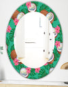 Tropical Mood Foliage 21 - Bohemian and Eclectic Mirror - Oval or Round Wall Mirror