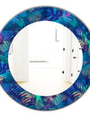 Tropical Mood Blue 7 - Modern Mirror - Oval or Round Wall Mirror