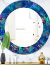 Tropical Mood Blue 7 - Modern Mirror - Oval or Round Wall Mirror