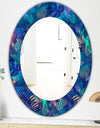 Tropical Mood Blue 7 - Modern Mirror - Oval or Round Wall Mirror