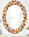 Pine Cones Pattern - Bohemian and Eclectic Mirror - Oval or Round Wall Mirror