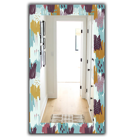 Pattern Witch Sketch Texture - Modern Mirror - Wall Mirror