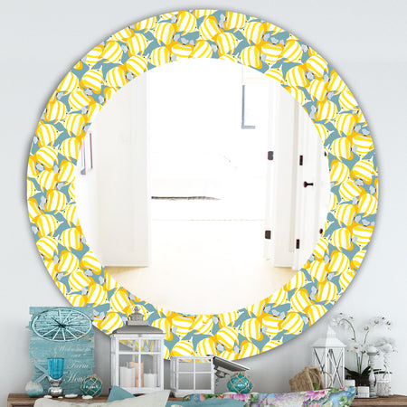 Yellow Moods 21 - Traditional Mirror - Oval or Round Wall Mirror