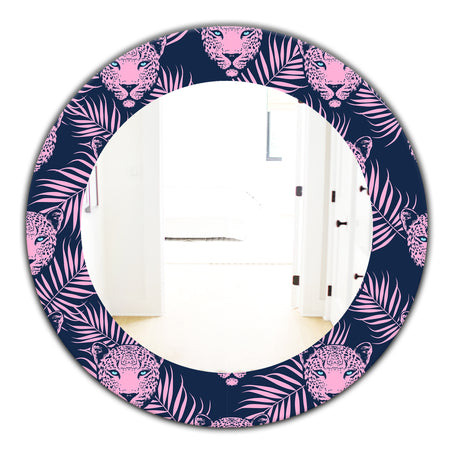 Leopard 2 - Bohemian and Eclectic Mirror - Oval or Round Wall Mirror
