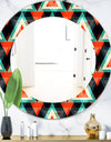 Colored Polygons - Modern Mirror - Oval or Round Wall Mirror