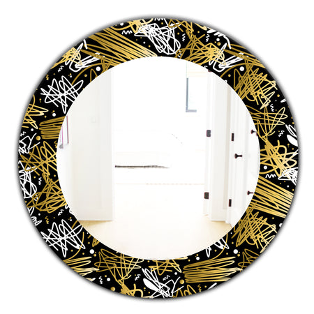 Obsidian Impressions 5 - Modern Mirror - Oval or Round Wall Mirror