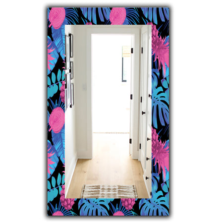 Tropical Mood Blue 8 - Bohemian and Eclectic Mirror - Vanity Mirror