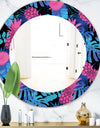 Tropical Mood Blue 8 - Bohemian and Eclectic Mirror - Oval or Round Wall Mirror