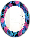 Tropical Mood Blue 8 - Bohemian and Eclectic Mirror - Oval or Round Wall Mirror