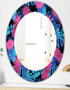 Tropical Mood Blue 8 - Bohemian and Eclectic Mirror - Oval or Round Wall Mirror