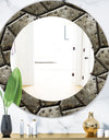 Armor Texture - Bohemian & Eclectic Mirror - Oval or Round Wall Mirror