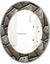 Armor Texture - Bohemian & Eclectic Mirror - Oval or Round Wall Mirror