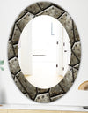 Armor Texture - Bohemian & Eclectic Mirror - Oval or Round Wall Mirror