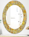 Yellow Moods 22 - Modern Mirror - Oval or Round Wall Mirror