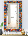 Hand Drawn Pattern With Floral Elements - Bohemian and Eclectic Mirror - Modern Wall Mirror