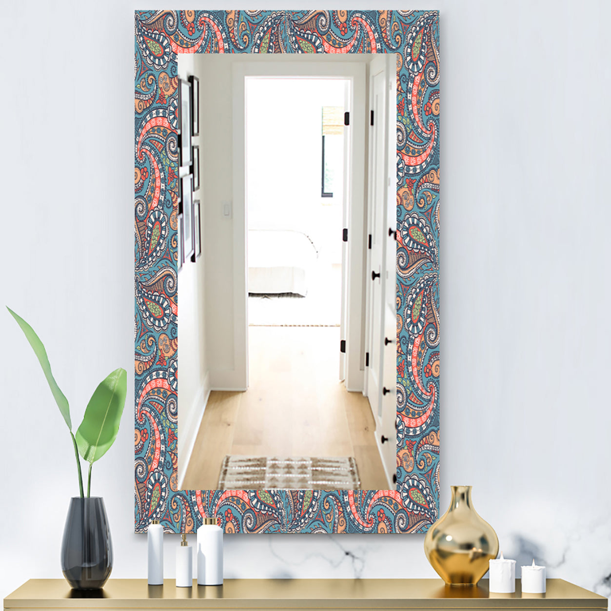 Paisley 14 - Bohemian and Eclectic Mirror - Modern Wall Mirror