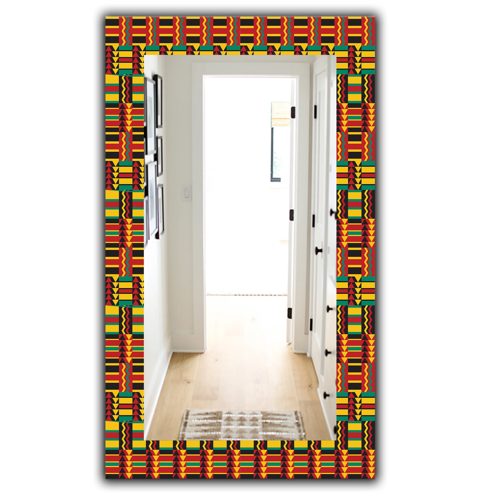 African Pattern - Bohemian and Eclectic Mirror - Vanity Mirror