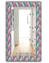 Floral Abstract Pattern - Bohemian and Eclectic Mirror - Modern Wall Mirror