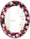 Flamingo 3 - Bohemian and Eclectic Mirror - Oval or Round Wall Mirror