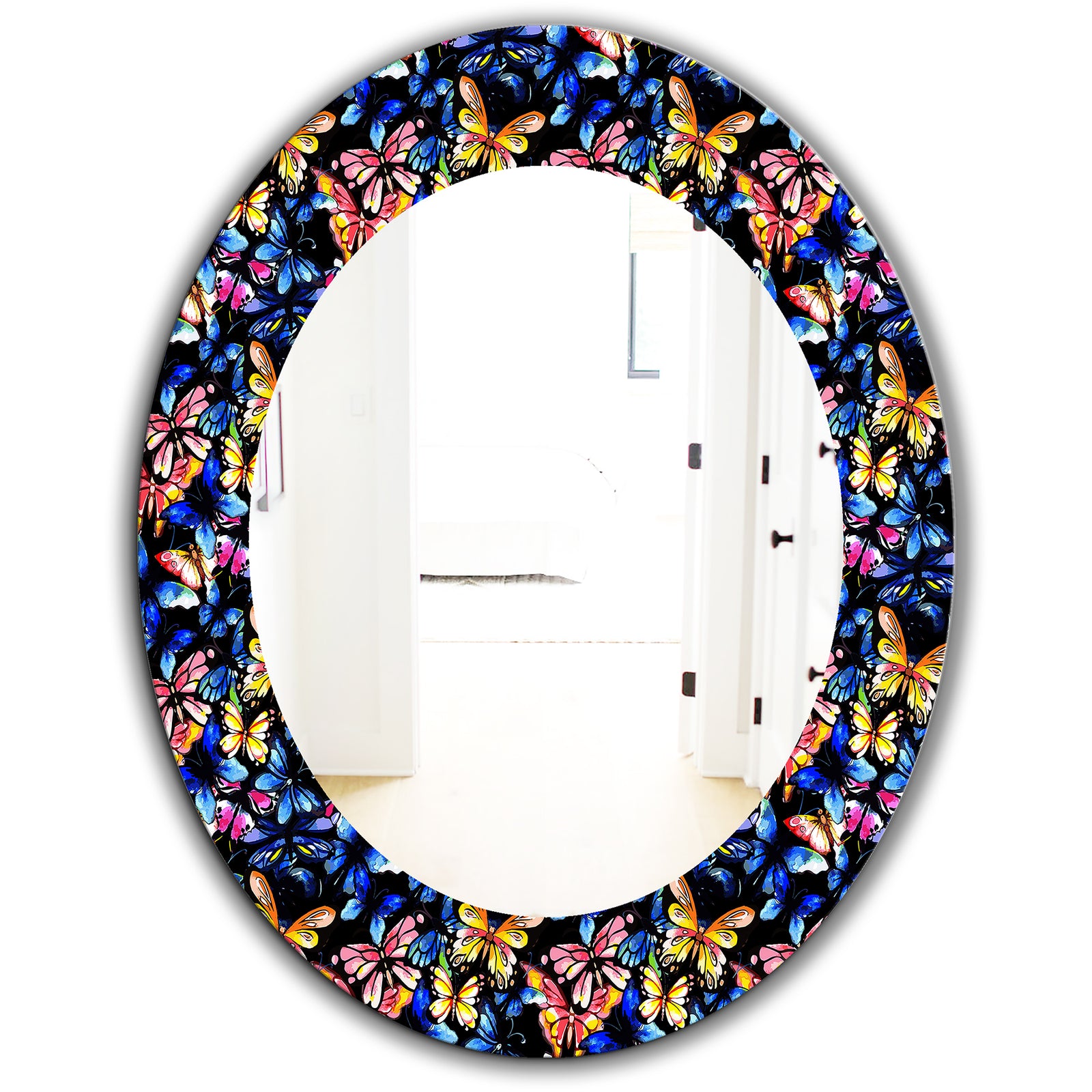 Butterfly 2 - Modern Mirror - Oval or Round Wall Mirror