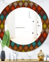 Triangular Colourfields 14 - Modern Mirror - Oval or Round Wall Mirror