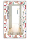 Watercolor Tea Pattern - Modern Mirror - Wall Mirror