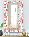 Watercolor Tea Pattern - Modern Mirror - Wall Mirror