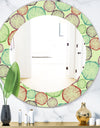 Pattern With Tree Rings - Bohemian and Eclectic Mirror - Oval or Round Wall Mirror