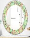 Pattern With Tree Rings - Bohemian and Eclectic Mirror - Oval or Round Wall Mirror