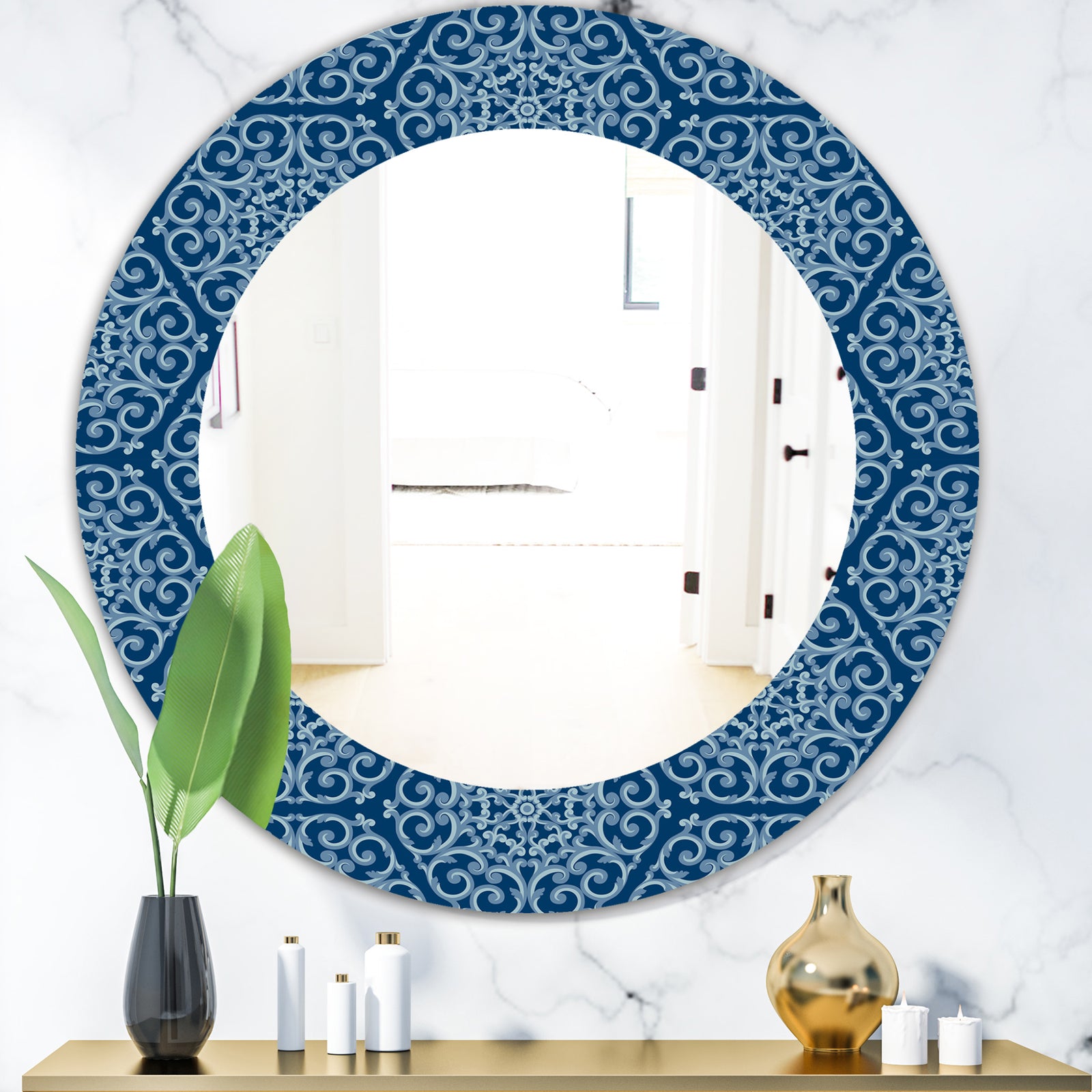 Porch & Den 'Vintage Pattern - Modern Mirror