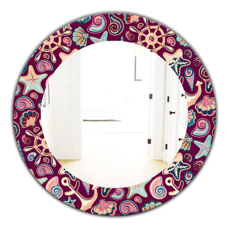 Costal Creatures 13 - Traditional Mirror - Oval or Round Wall Mirror