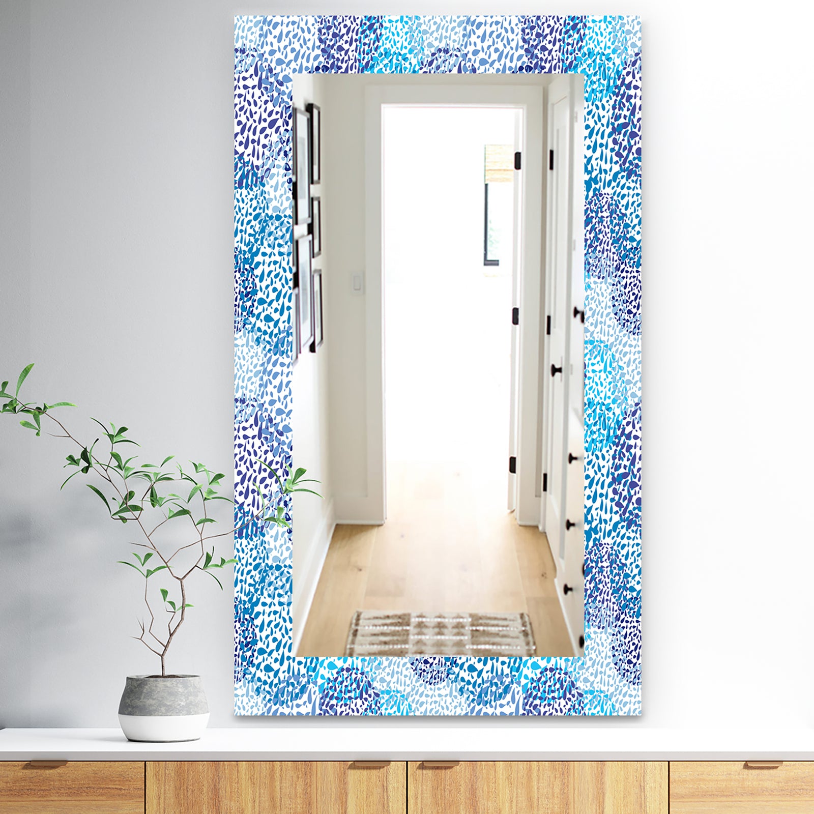 Sea Motif Pattern - Traditional Mirror - Wall Mirror