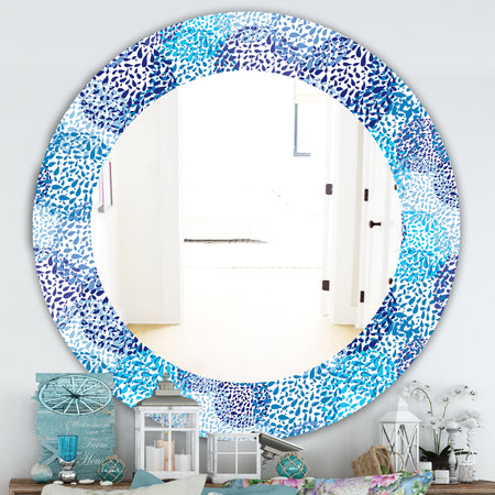 Sea Motif Pattern - Traditional Mirror - Oval or Round Wall Mirror