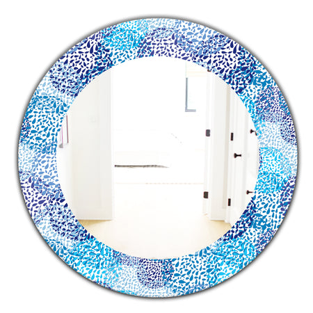 Sea Motif Pattern - Traditional Mirror - Oval or Round Wall Mirror