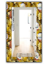 Tropical Pattern With Coconuts and Flowers - Bohemian and Eclectic Mirror - Wall Mirror