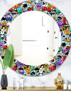 Graffiti Texture - Modern Mirror - Oval or Round Wall Mirror