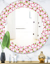 Tropical Pattern I - Bohemian and Eclectic Mirror - Oval or Round Wall Mirror