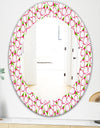 Tropical Pattern I - Bohemian and Eclectic Mirror - Oval or Round Wall Mirror