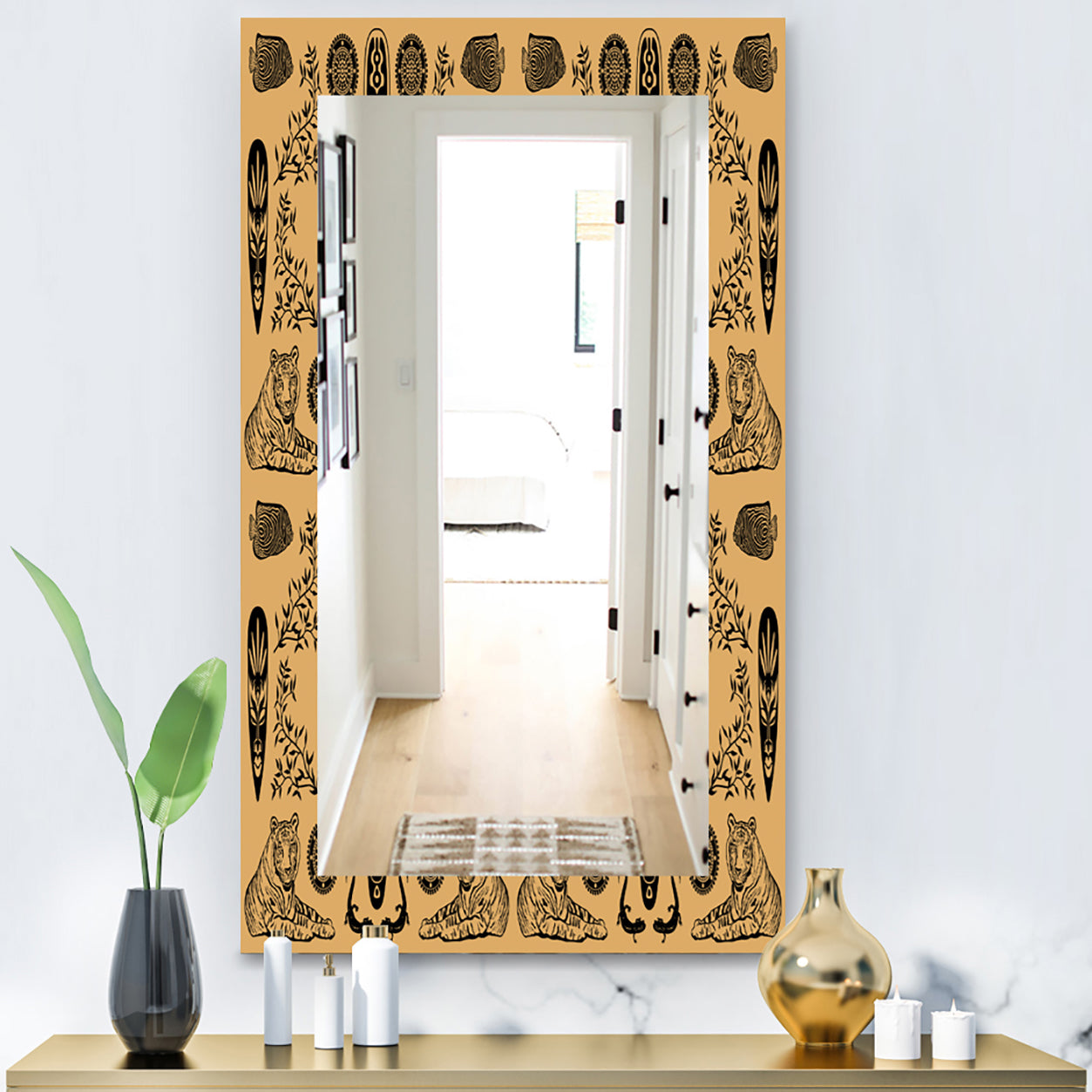 Ethnic Mask - Bohemian and Eclectic Mirror - Wall Mirror