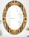 Ethnic Mask - Bohemian and Eclectic Mirror - Oval or Round Wall Mirror