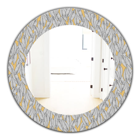 Leaves - Modern Mirror - Oval or Round Wall Mirror