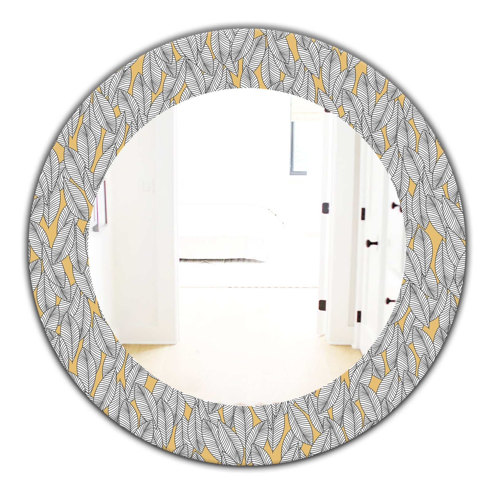 Leaves - Modern Mirror - Oval or Round Wall Mirror