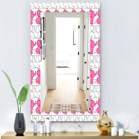 Elephant Kids - Bohemian and Eclectic Mirror - Vanity Mirror
