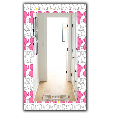 Elephant Kids - Bohemian and Eclectic Mirror - Vanity Mirror