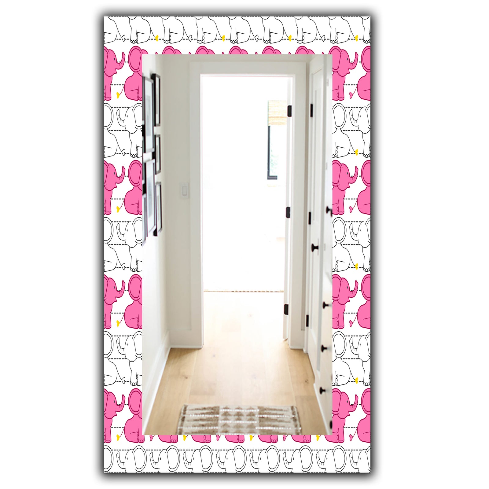 Elephant Kids - Bohemian and Eclectic Mirror - Vanity Mirror