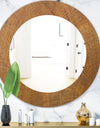 Wood II - Mid-Century Mirror - Oval or Round Wall Mirror