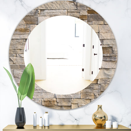 Stone 1 - Modern Mirror - Oval or Round Wall Mirror