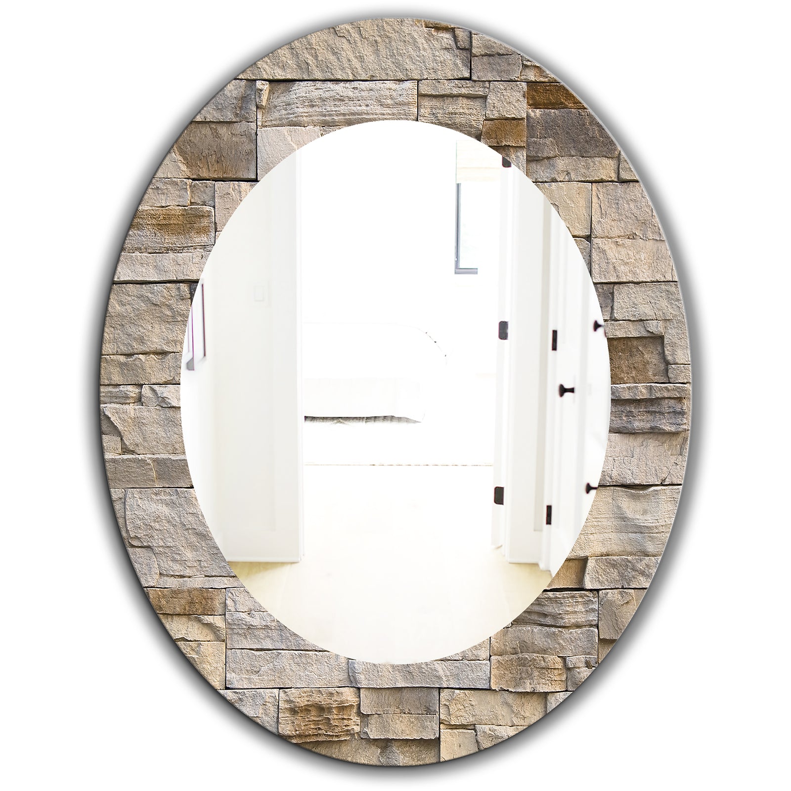 Stone 1 - Modern Mirror - Oval or Round Wall Mirror