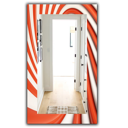 Orange Spiral - Modern Mirror - Wall Mirror